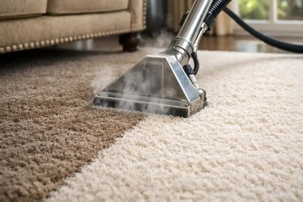 تنظيف عميق للسجاد والمفروشات – شركة تنظيف فلل في ام القيوين