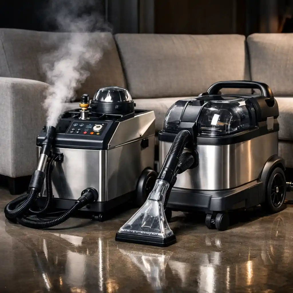 أحدث معدات تنظيف كنب بالبخار في عجمان لدى شركة عيون الخليج