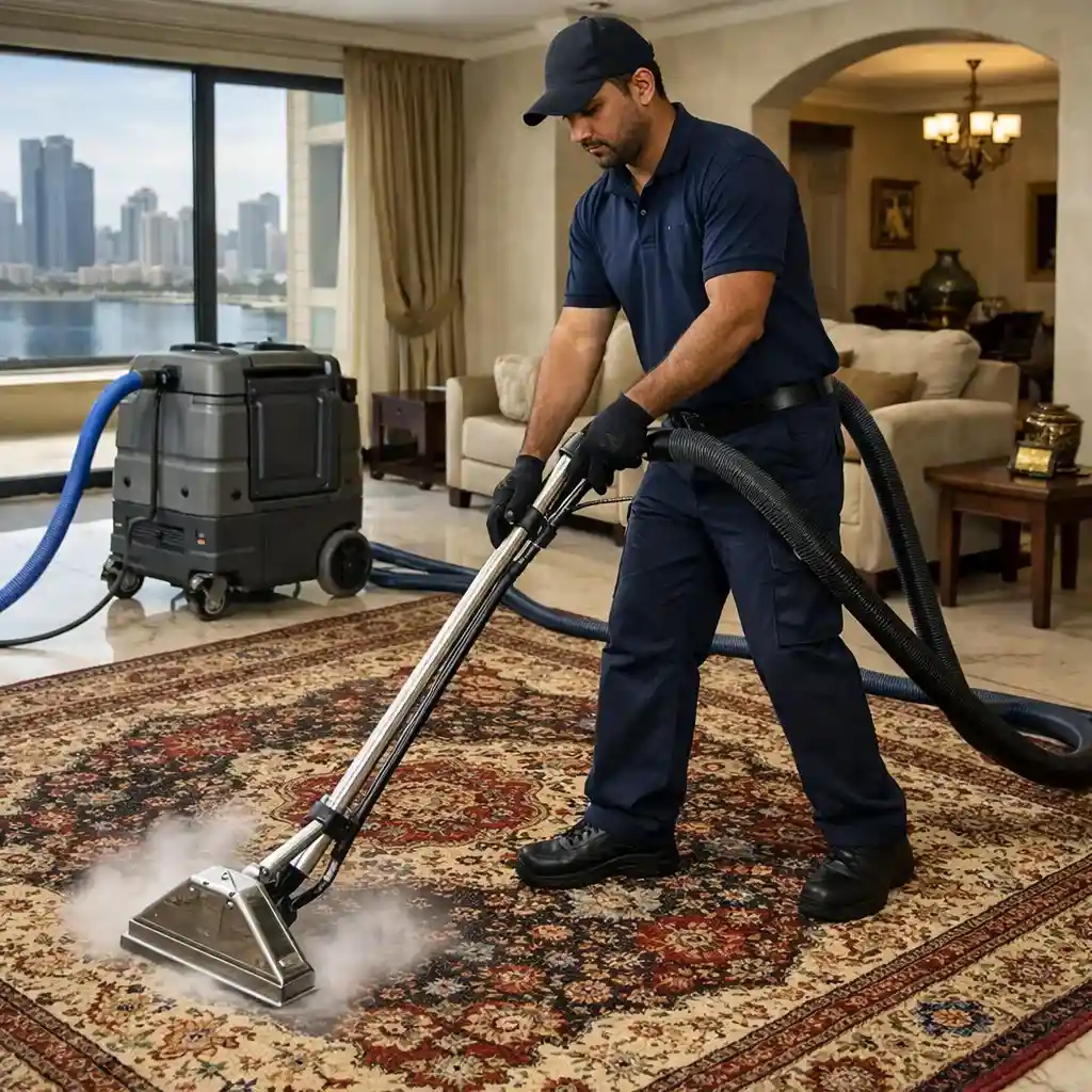 غسيل سجاد بالبخار الشارقة مع تعقيم كامل