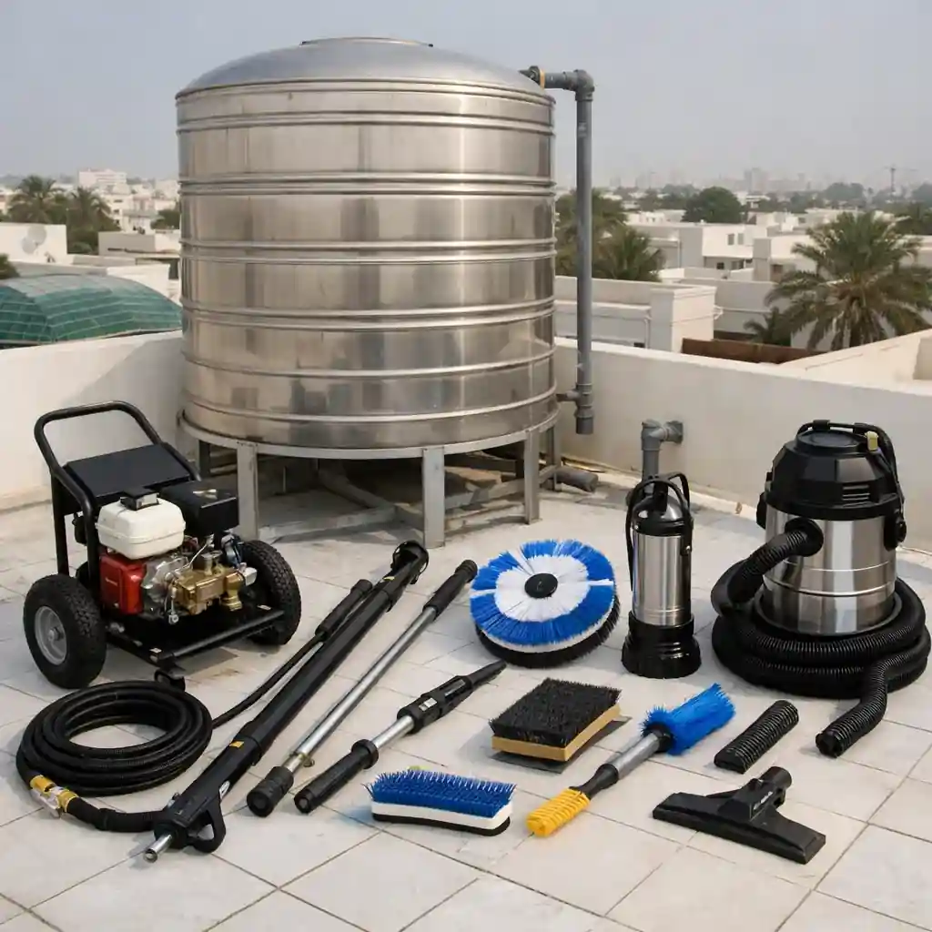 تنظيف خزانات مياه عجمان : معدات حديثة لتنظيف الخزانات