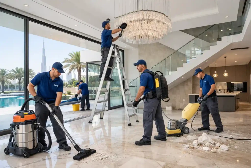 شركة تنظيف فلل بعد التشطيب دبي