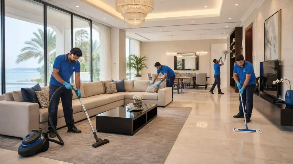 شركة تنظيف فلل في الامارات عيون الخليج لتنظيف الفلل والشقق والتعقيم